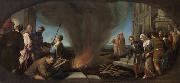 Follower of Jacopo da Ponte Thamar wird zum Scheiterhaufen gefuhrt oil painting artist
